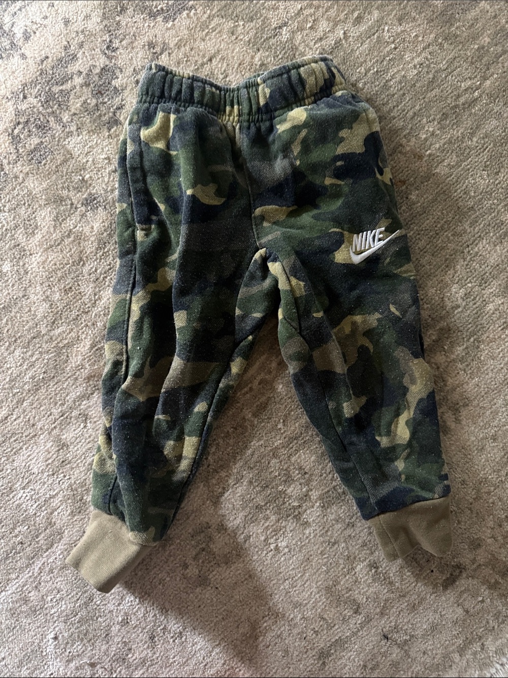 Nike Kids Camouflage Fleece Joggers - Green Woodland